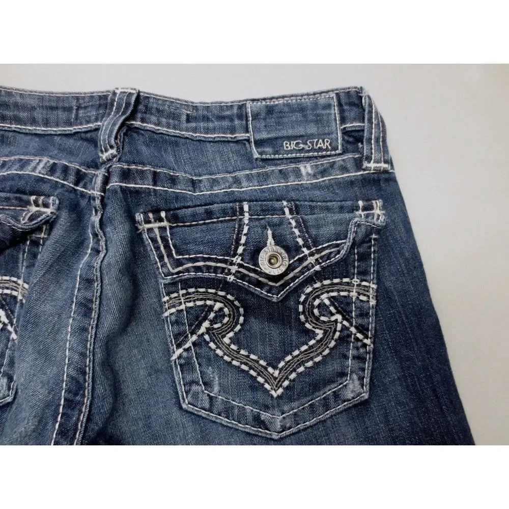 Big Star Remy Jeans Pants Blue Size 29 x 29 Cotton‎ Stretch Low Rise Boot Cut - Picture 10 of 10